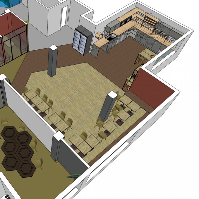 interior design and custom furniture units 3D project by ALLY