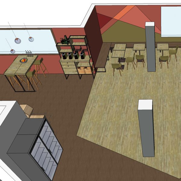 interior design and custom furniture units 3D project by ALLY