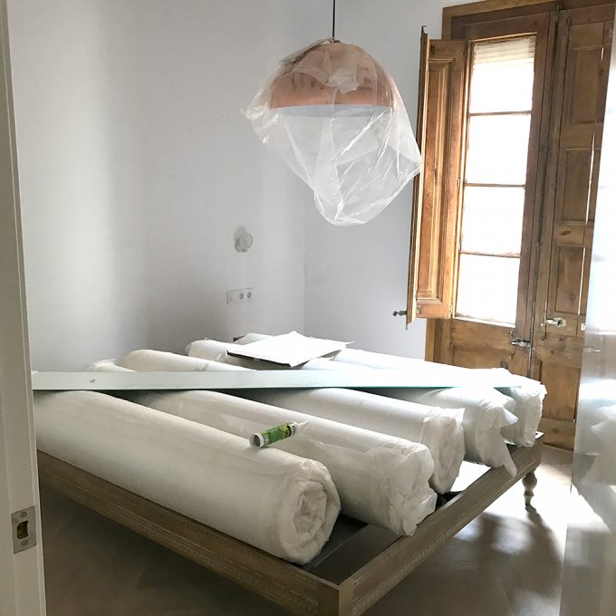 interior design process, setting up Princessa apartment in Barcelona