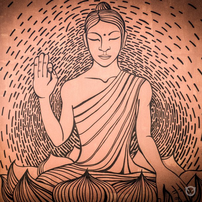 Buddha art original wall art painting by ALLY