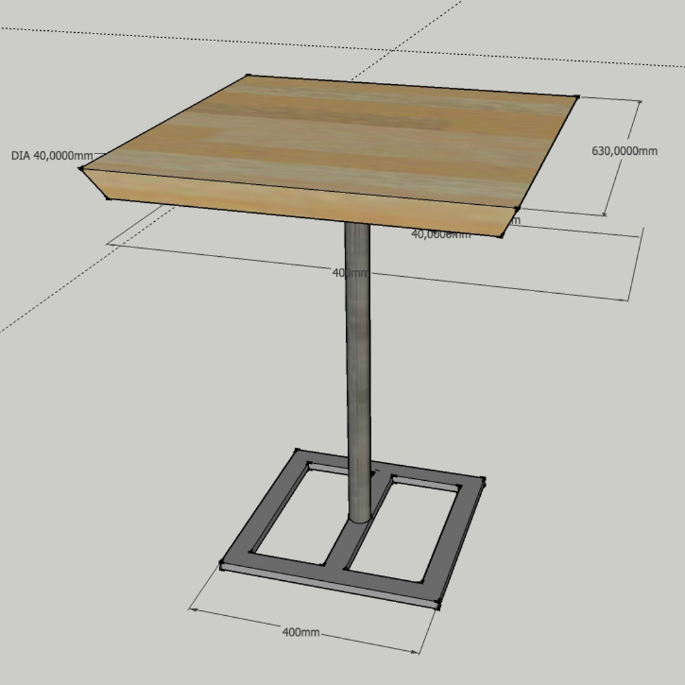 custom table unit design 3D model