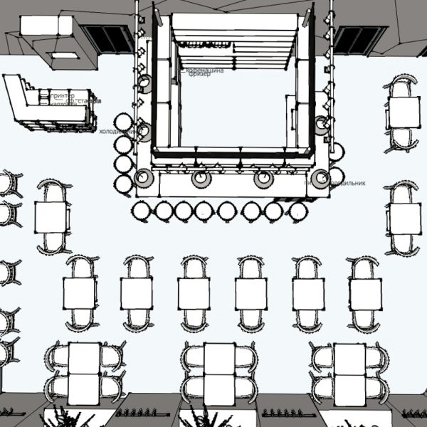 custom bar 3d design model by Ally