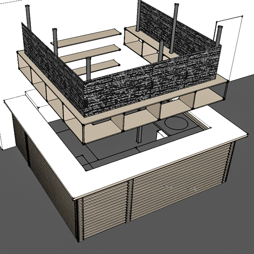 custom bar design 3D model