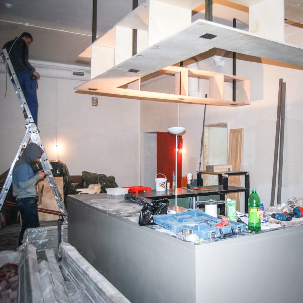 custom bar unit in production