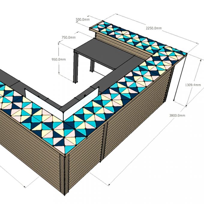 custom bar 3d design model by Ally