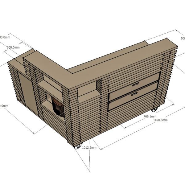 custom furniture 3d design model by Ally