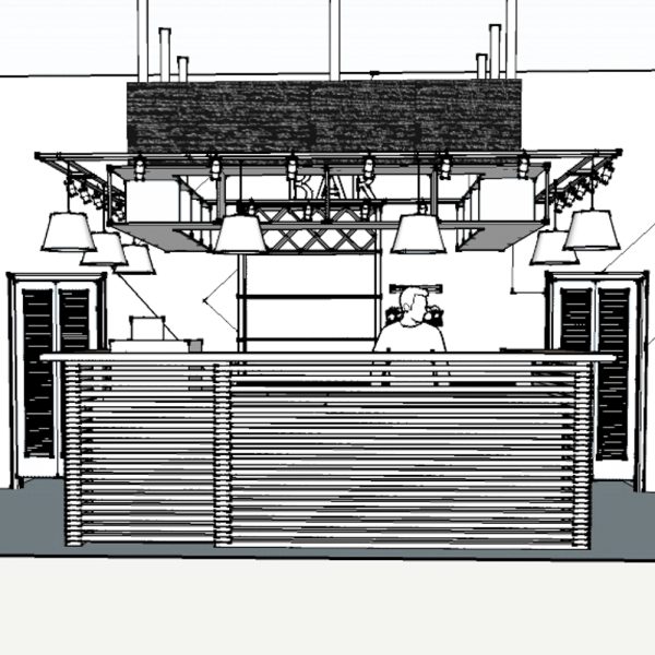 custom bar design 3d model by Ally