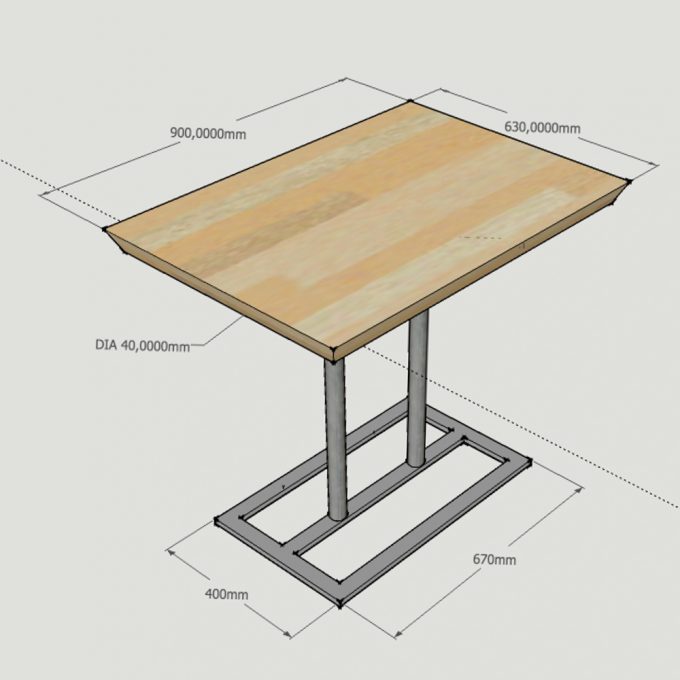 custom table 3d design model