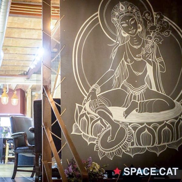 spacecat_polopelo-19-1.jpg buddha art, original wall painting by Ally