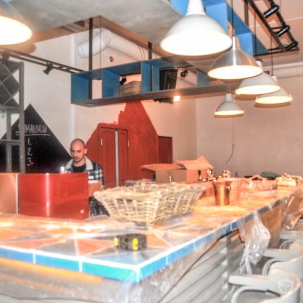 setting up exclusive bar by Ally