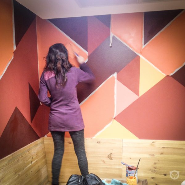 original wall art painting by artist @ally.space.cat