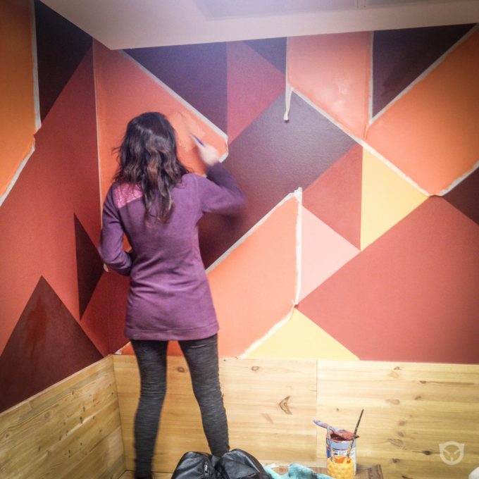 original wall art painting by artist @ally.space.cat