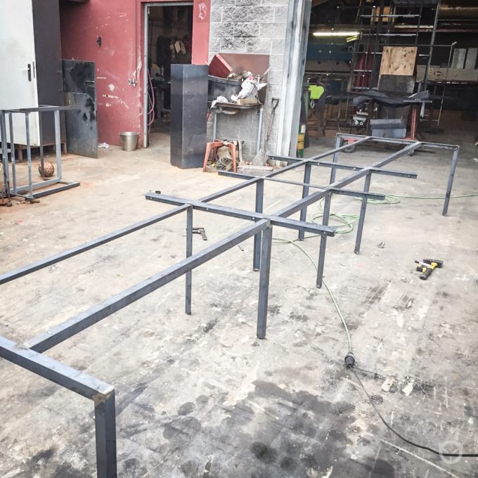 custom office table unit by ALLY