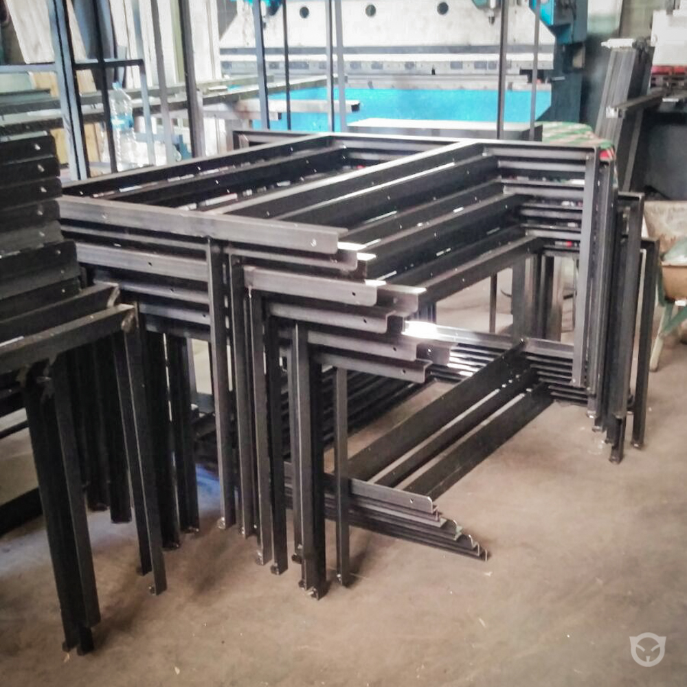 custom office table unit in production
