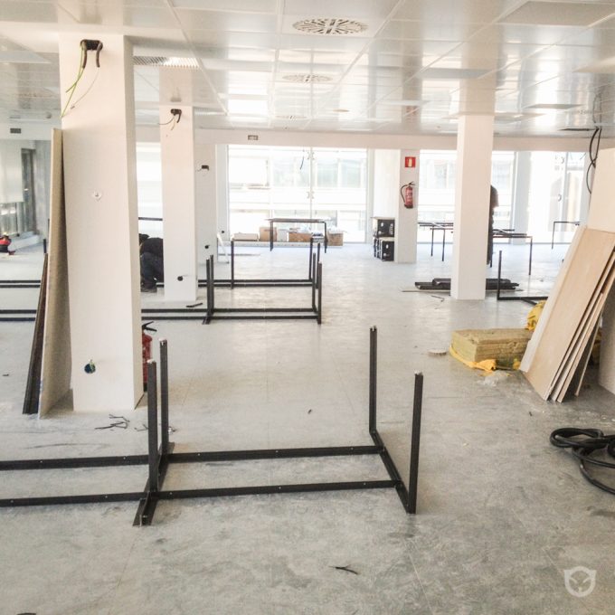 TravelPerk office design and renovation in progress