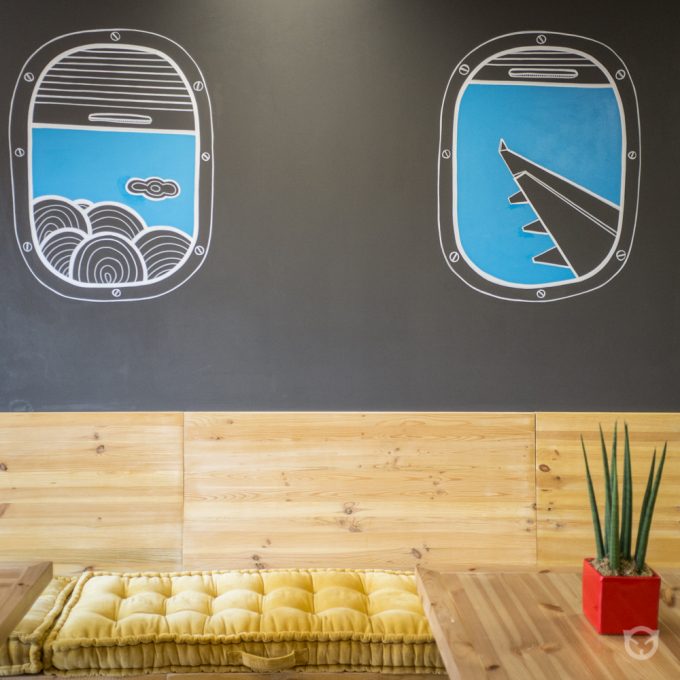 interior design, custom furniture and original wall painting by ALLY