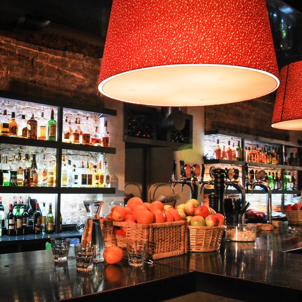 bar design and exclusive lightning for Moscow restaurant OGI