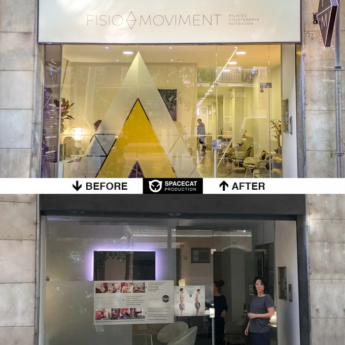 before and after shop window design
